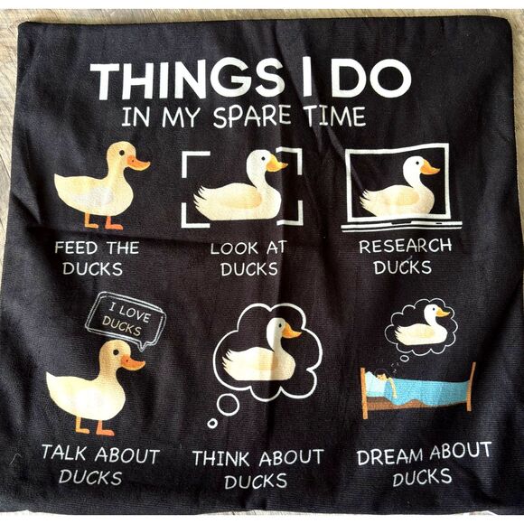 Things I Do Duck Jeep Duck Pillow Cover Hidden Zipper Fit 18" x 18" Pillow - Picture 1 of 3
